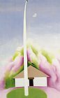 Flagpole And White House by Georgia O'Keeffe